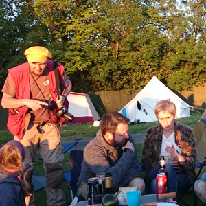 camping and chatting